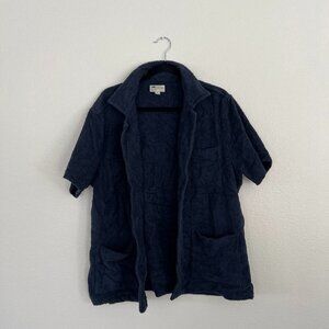 J Crew terrycloth blanket casual shirt